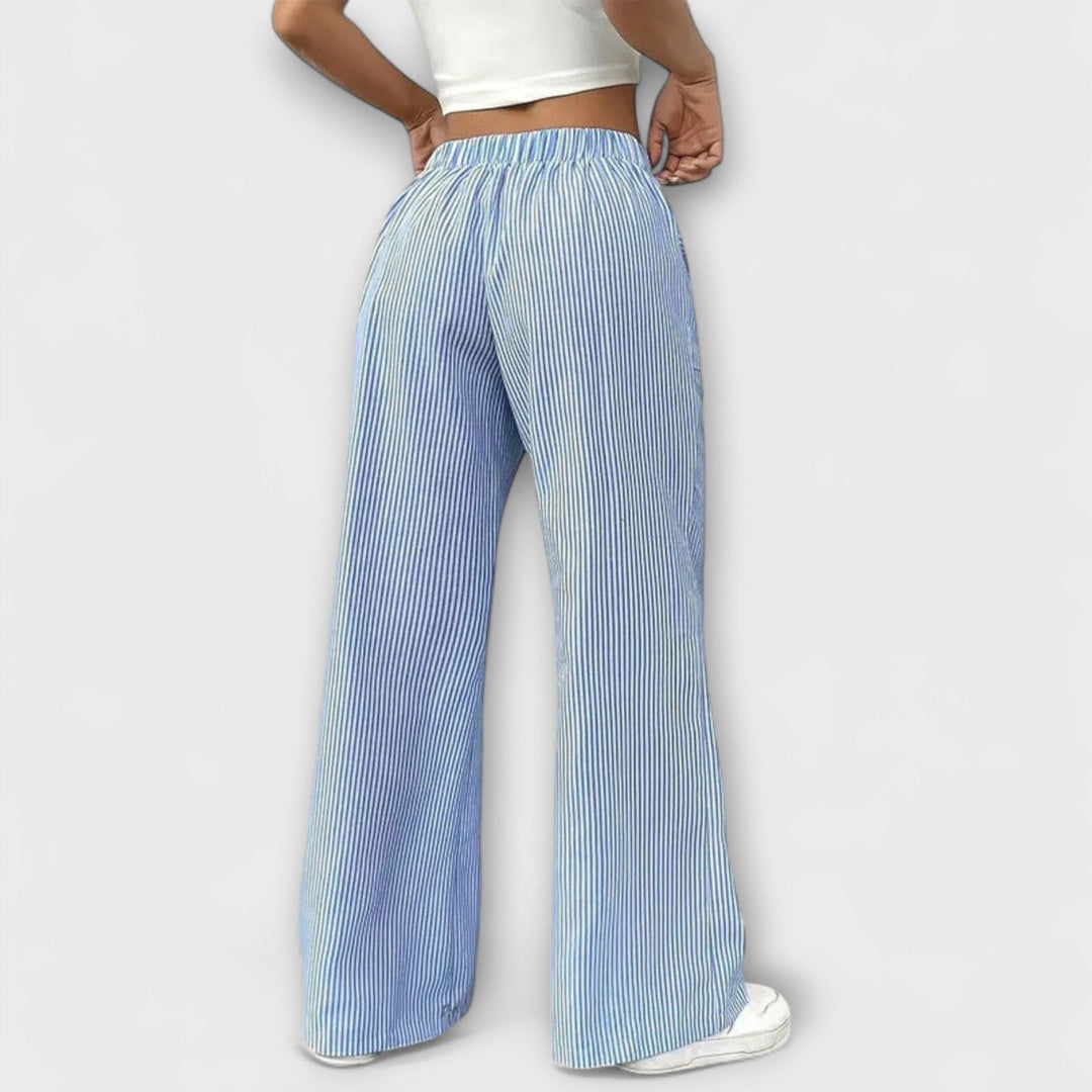 Dominique - Elegantní široké kalhoty s pohodlným střihem