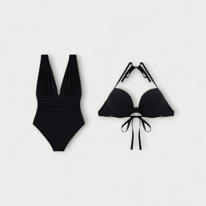 Miravo - Tvarující plavky s hlubokým výstřihem a nastavitelnými ramínky