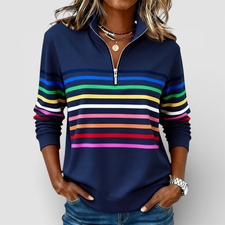 Sára - Pohodlný zip top pro uvolněný styl, volnost pohybu a každodenní komfort