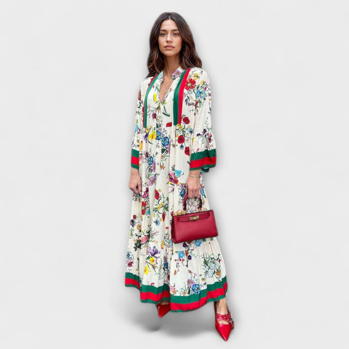 Oriana - Maxi šaty s květinovým potiskem