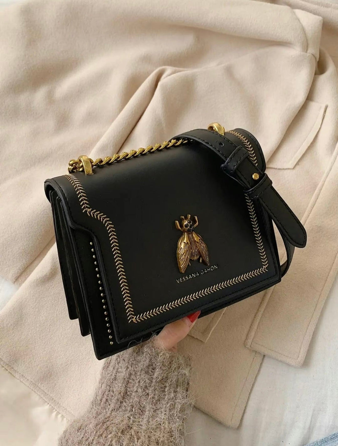 SIMONE™ - Nadčasová luxusní kabelka s řetízkem