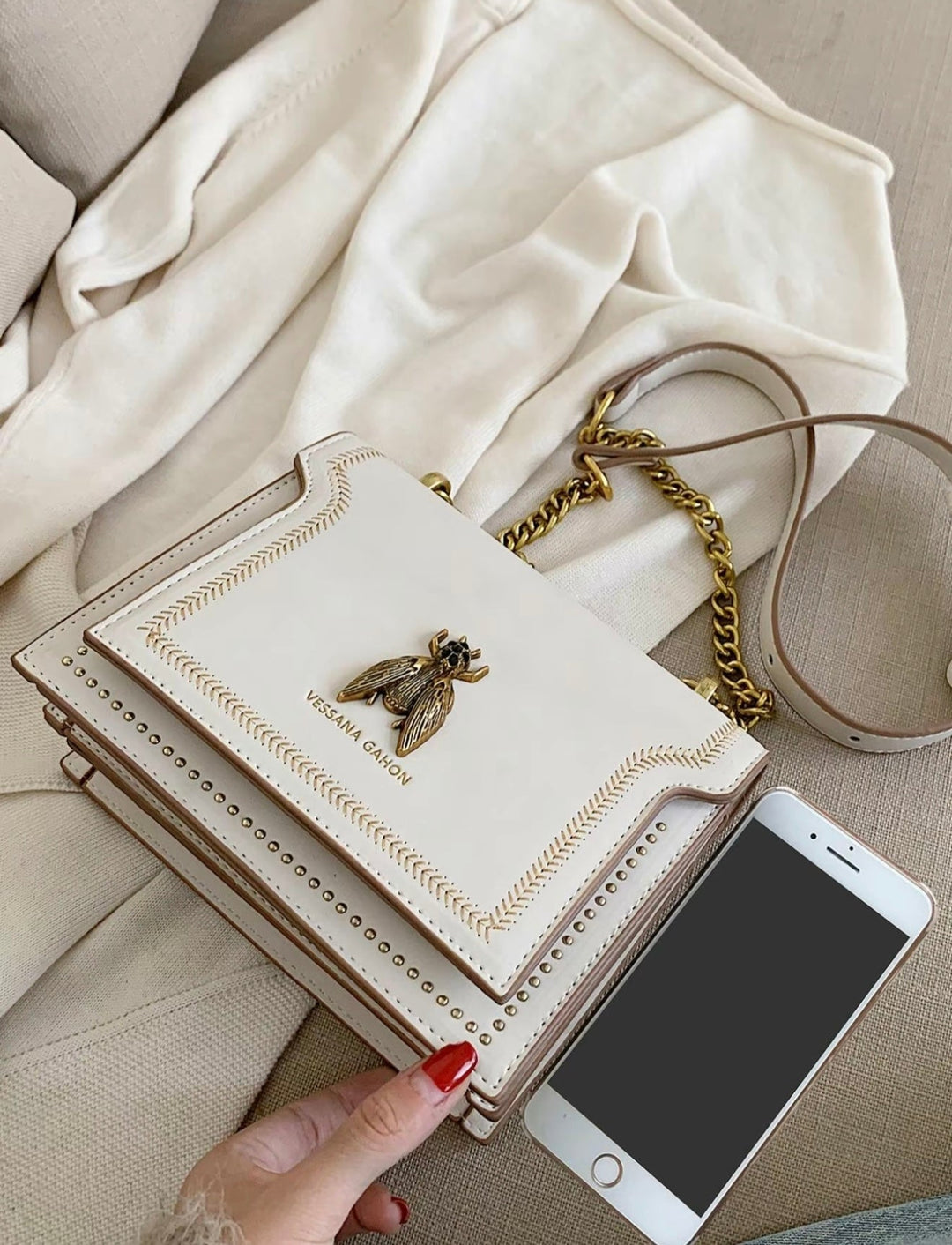 SIMONE™ - Nadčasová luxusní kabelka s řetízkem