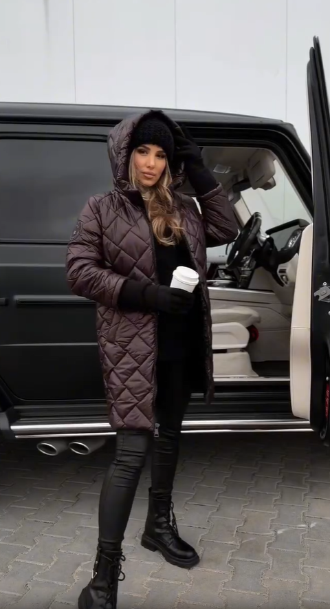 Anna | Elegantní prošívaná zimní bunda s teplou kapucí