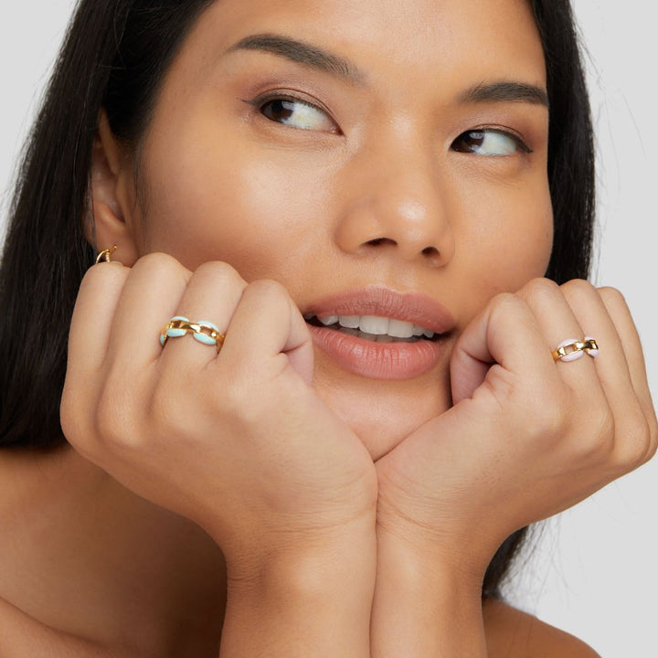 Modrý Reya Prsten s Jemným Designem a Pohodlným Nošením