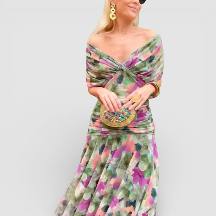 Kristýna - romantické maxi šaty s lehkým splývavým střihem pro nadčasovou eleganci a maximální pohodlí