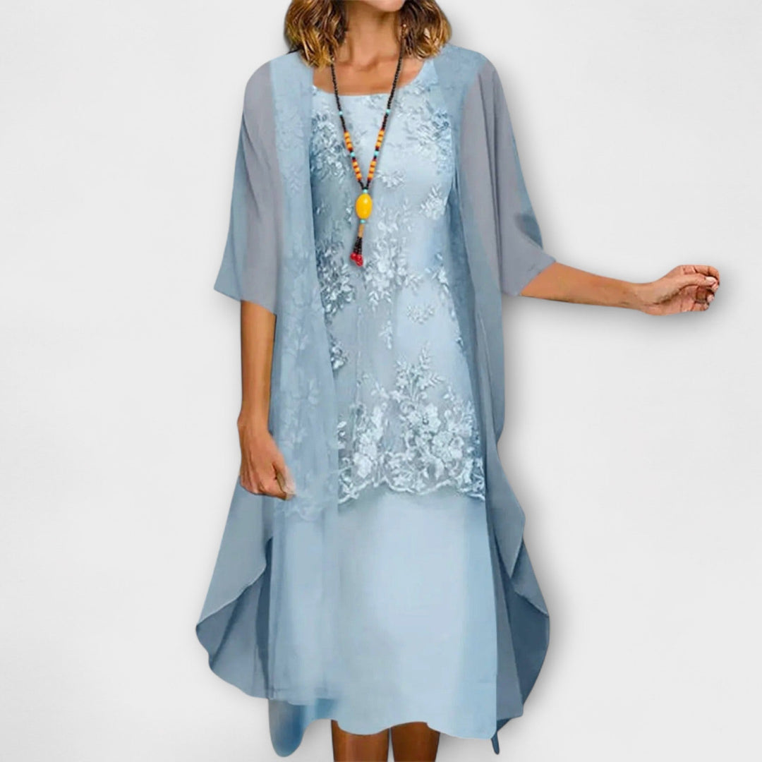 Danielle - Elegantní Dvoudílné Šifónové Šaty