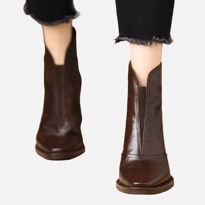 Claudie – luxusní kotníkové boty se středním podpatkem